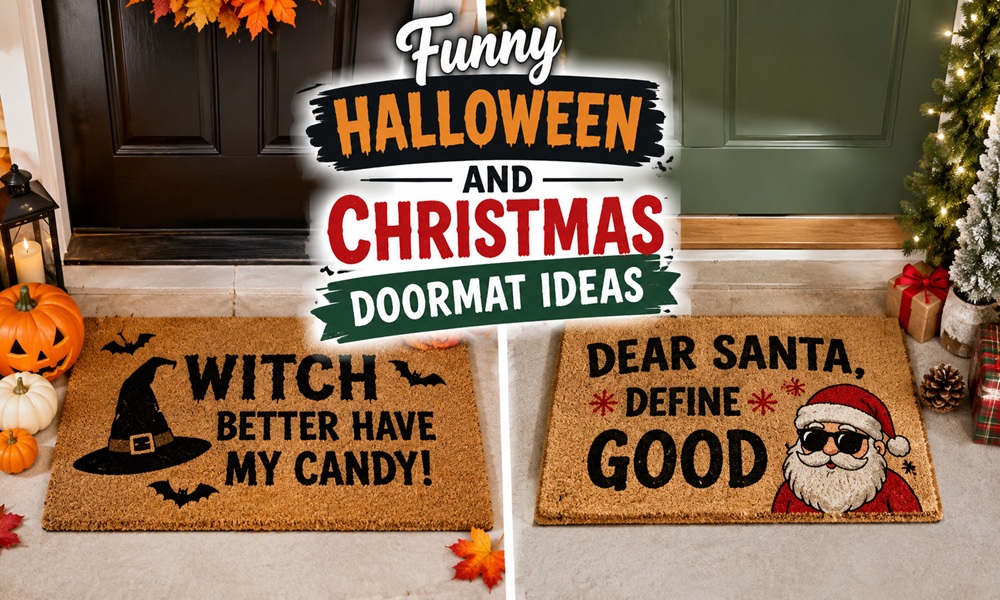 Funny Halloween and Christmas Doormat Ideas