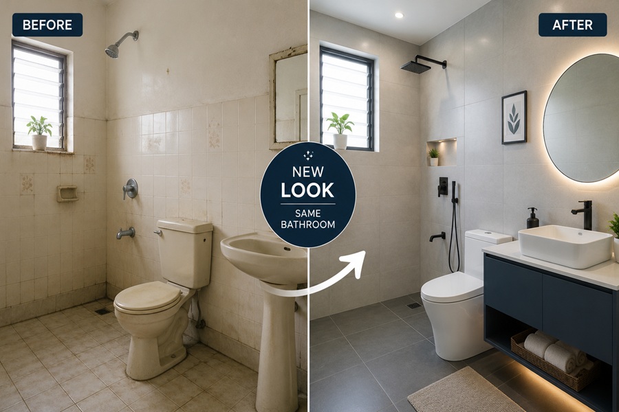 Old Bathroom Look New Without Replacing Everything